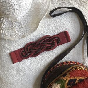 Burnt Orange and Brass Infinity Waist Belt!